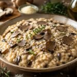 Truffle Mushroom Risotto: I stir for 18 minutes, then add one final touch that makes it feel wildly expensive