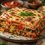 Veg Lasagna: I let it rest 12 minutes before cutting, and for once it doesn’t collapse into a delicious landslide