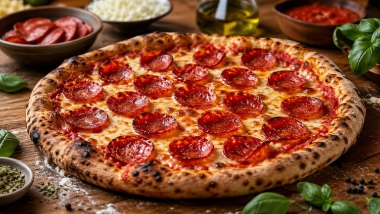 Wood-Fired Pepperoni Pizza