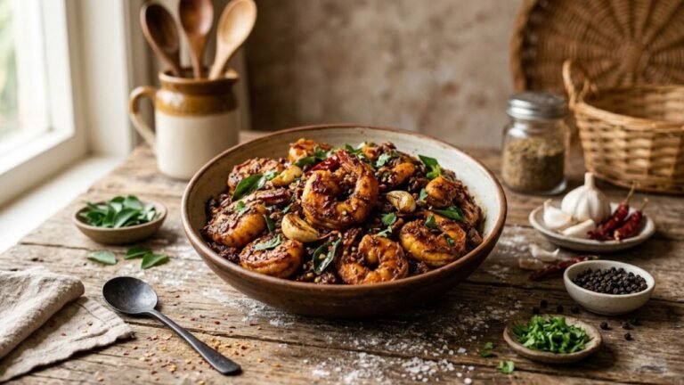 Kerala Garlic Prawn Roast