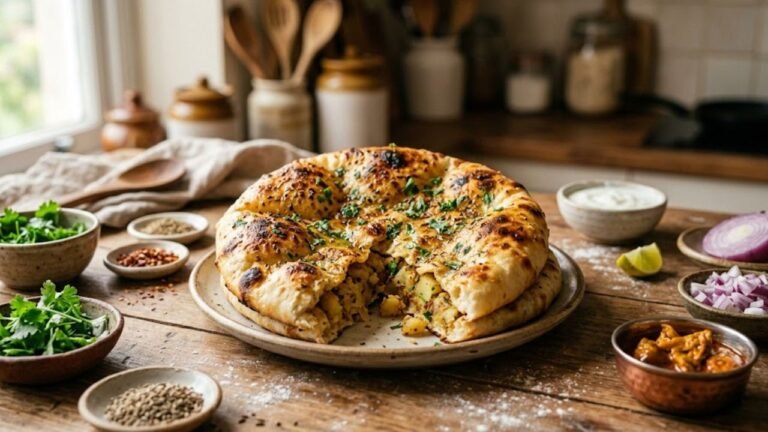 Punjabi Stuffed Aloo Kulcha